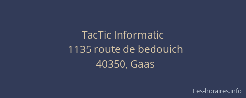 TacTic Informatic