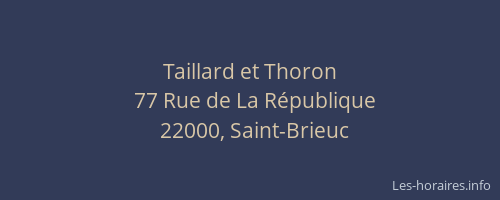 Taillard et Thoron