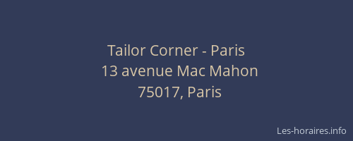 Tailor Corner - Paris