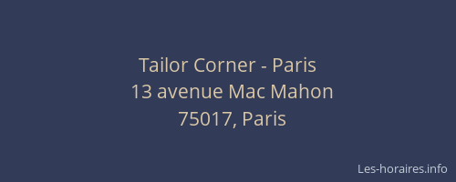 Tailor Corner - Paris