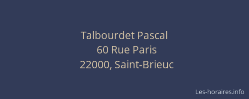 Talbourdet Pascal
