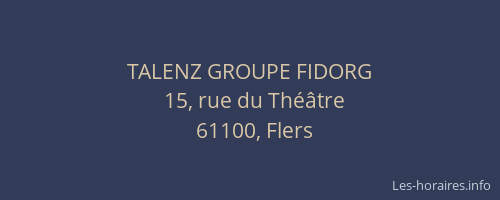 TALENZ GROUPE FIDORG
