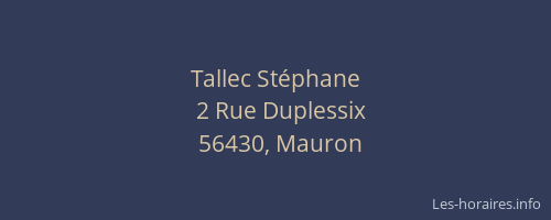 Tallec St&eacute;phane