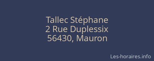 Tallec Stéphane