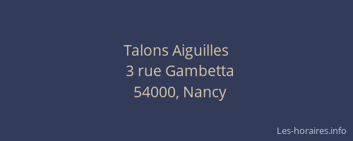 Talons Aiguilles