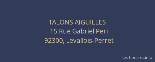 TALONS AIGUILLES