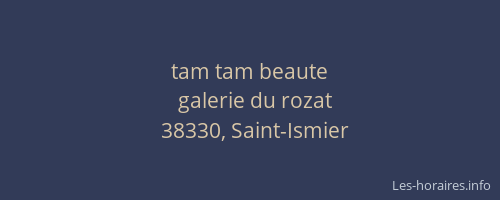 tam tam beaute