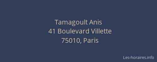 Tamagoult Anis