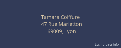 Tamara Coiffure
