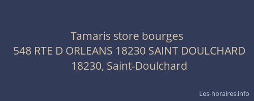 Tamaris store bourges