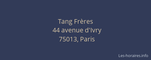 Tang Frères