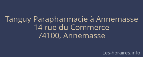Tanguy Parapharmacie à Annemasse