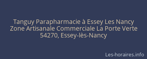 Tanguy Parapharmacie à Essey Les Nancy