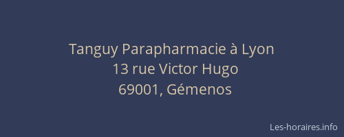 Tanguy Parapharmacie à Lyon