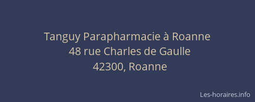 Tanguy Parapharmacie à Roanne