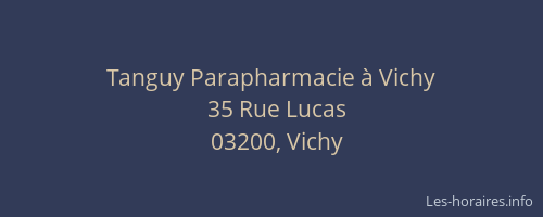 Tanguy Parapharmacie à Vichy