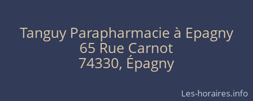 Tanguy Parapharmacie &agrave; Epagny