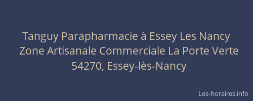 Tanguy Parapharmacie &agrave; Essey Les Nancy