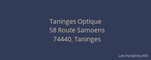 Taninges Optique