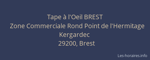 Tape à l'Oeil BREST