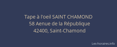 Tape à l'oeil SAINT CHAMOND