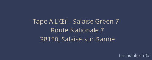 Tape A L'Œil - Salaise Green 7