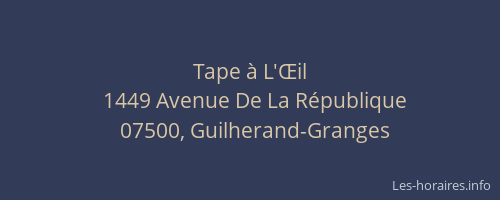 Tape à L'Œil