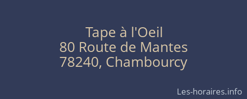 Tape à l'Oeil