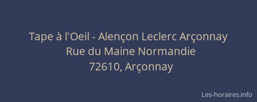 Tape à l'Oeil - Alençon Leclerc Arçonnay