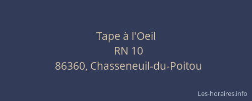 Tape &agrave; l'Oeil