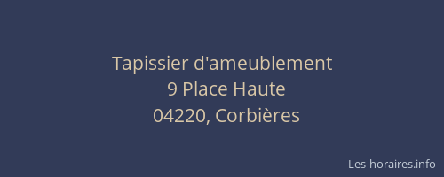 Tapissier d'ameublement