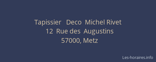 Tapissier   Deco  Michel Rivet