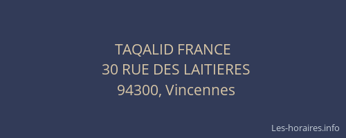 TAQALID FRANCE