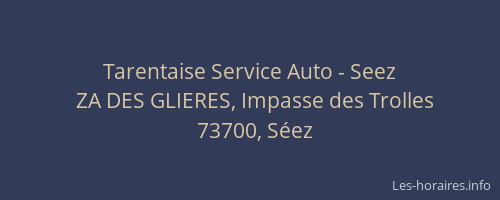 Tarentaise Service Auto - Seez