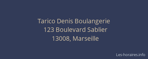 Tarico Denis Boulangerie