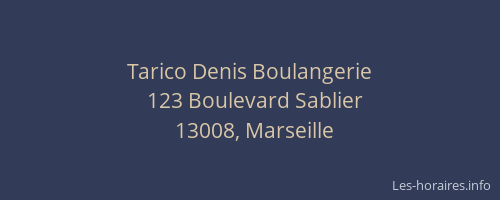 Tarico Denis Boulangerie