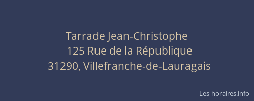 Tarrade Jean-Christophe
