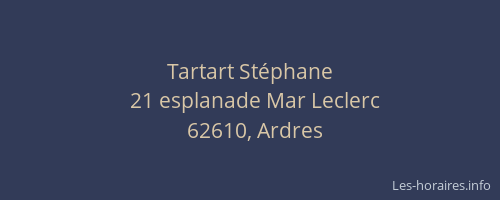 Tartart Stéphane
