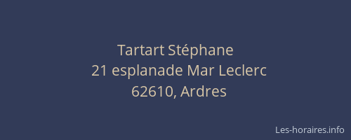 Tartart St&eacute;phane