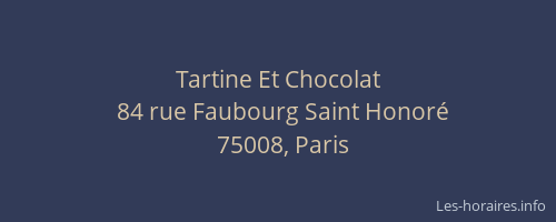 Tartine Et Chocolat
