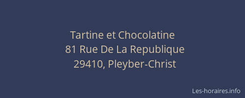 Tartine et Chocolatine