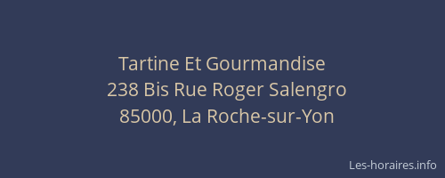 Tartine Et Gourmandise