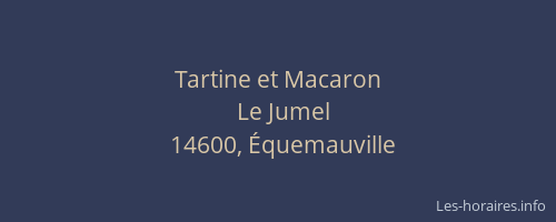 Tartine et Macaron