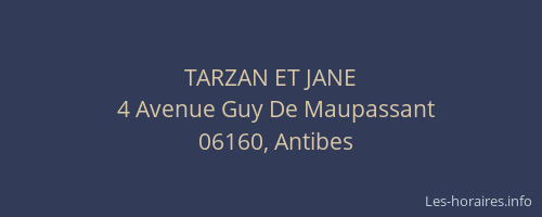 TARZAN ET JANE