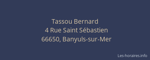 Tassou Bernard