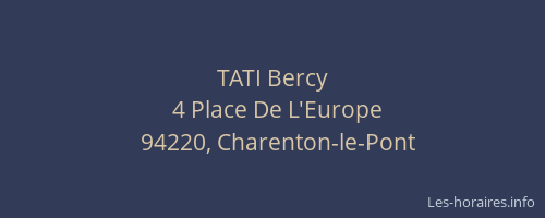 TATI Bercy