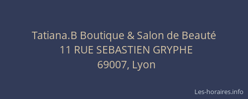 Tatiana.B Boutique & Salon de Beauté