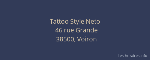 Tattoo Style Neto
