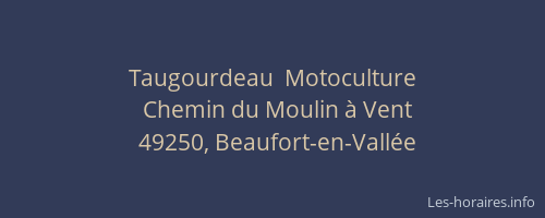Taugourdeau  Motoculture