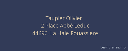 Taupier Olivier
